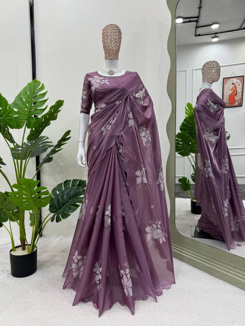 Zimi chu Sequence Work Designer Party Wear Sarees Wholesale Shop In Surat